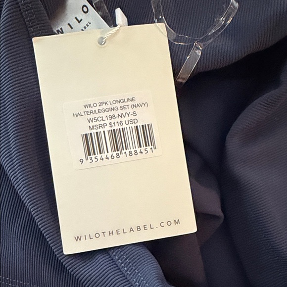 Wilo The Label Other - Wilo ~ NWT YOGA Navy Halter & Legging Set sold out!